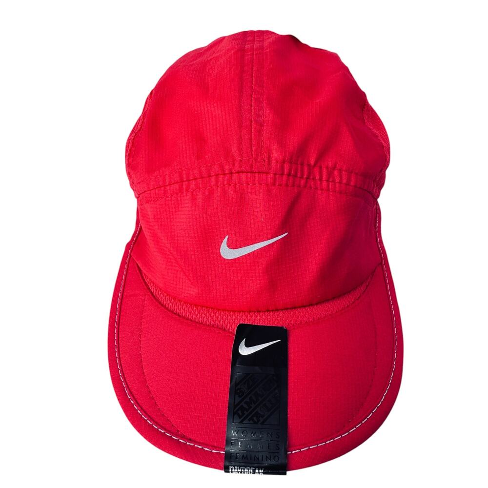 NWT Vintage Women Nike Dri Fit 7 Panel Running Hat Pink Swoosh Daybreak Tailwind